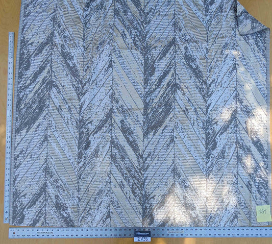 27 EV35 Length 1.25y Old World Weavers Chiron Cosmic Off White Cream Jacquard Velvet Chevron Herringbone MSRP USD 500+/y