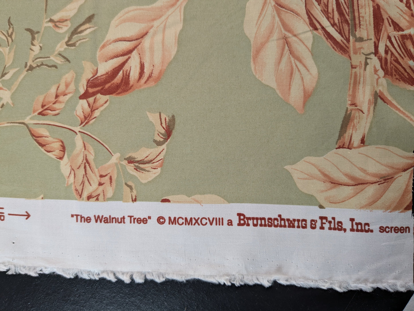 Brunschwig and Fils Walnut Tree Famous Birds Green Brown Tree House Cotton Print - By The Yard - MSRP USD300+/y