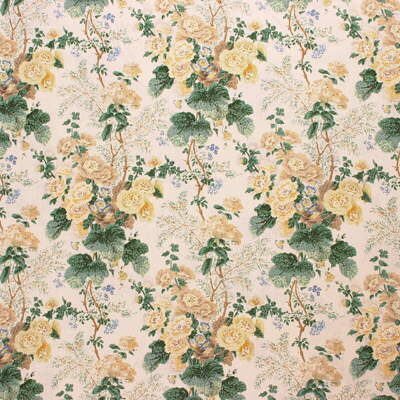 Lee Jofa Althea Linen Print Citron Yellow Floral Botanical MSRP USD420/y Special Order