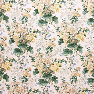 Lee Jofa Althea Cotton Print Citron Yellow Floral Botanical MSRP USD370/y Special Order