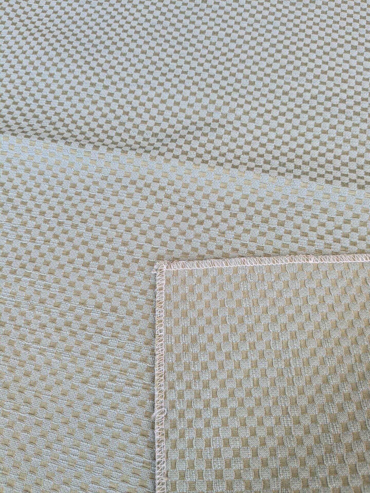 67 EV37 23" x 24" Scalamandre Rice Bean Artemisia Gray Damask Cotton Viscose Silk Small Scale MSRP USD350/y