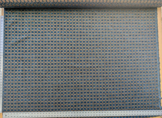 by yard Scalamandre Scalamandre Blue Brown Diamond Vintage Neoclassical Art Deco Velvet