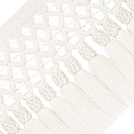 Samuel and Sons Bali Cotton Tassel Skirt Fringe Cream - Special Order