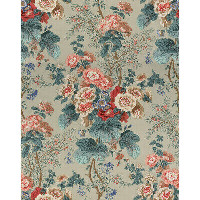 Lee Jofa Hollyhock HDB Green Cotton Print Floral Botanical MSRP USD582/y Special Order