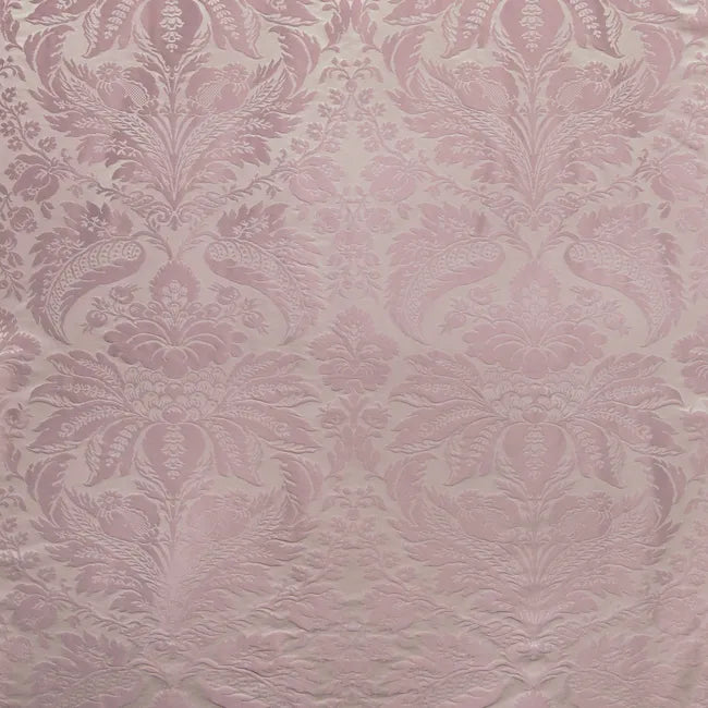 Brunschwig & Fils Damask Pierre Amethyst Renaissance Cotton Silk Fabric - Purple - Special Order - MSRP USD796/y