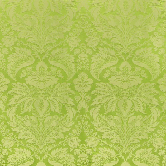 Brunschwig & Fils Damask Pierre Green Renaissance Cotton Silk Fabric -Special Order - MSRP USD796/y