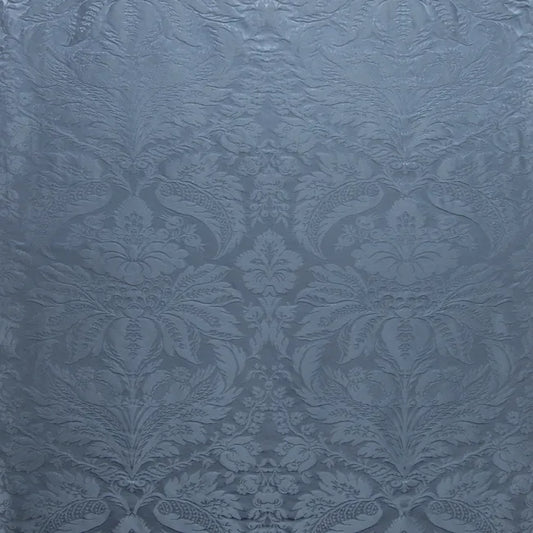 Brunschwig & Fils Damask Pierre Delft Renaissance Cotton Silk Fabric - Blue - Special Order - MSRP USD796/y