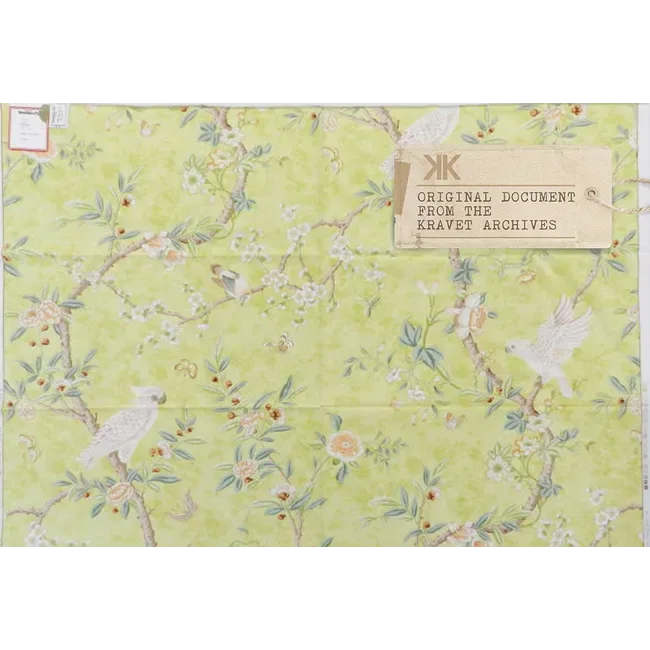 Special Order Brunschwig & Fils Kanchou Print - Blush Pink Cotton Bird Botanical Floral MSRP USD 336/y