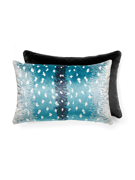 Scalamandre Antelope 14 X 22 - Peacock / Black Decorative Pillow