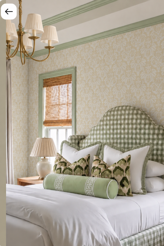 5.5y Single Roll Scalamandre Virtuoso Wheat Wallpaper Renaissance Damask