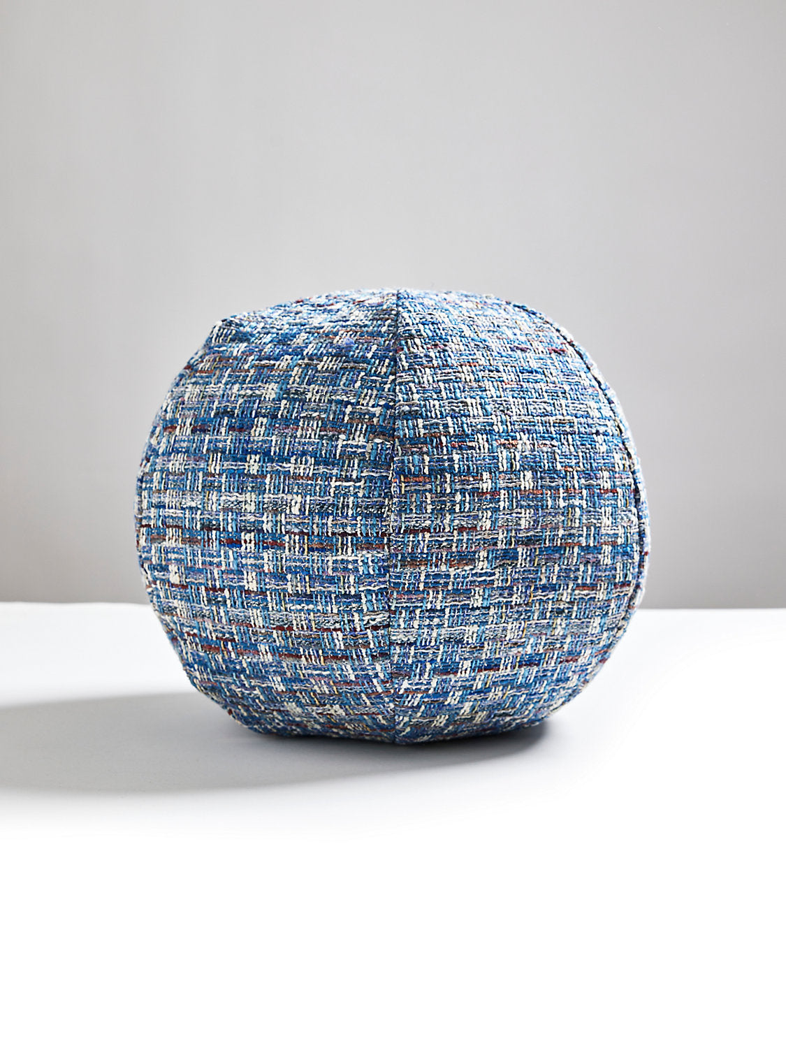 Old World Weavers Faye 12 DIA - Blue Wood Decorative Pillow