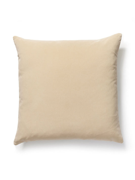 Scalamandre Richmond Velvet 22 X 22 - Buff Decorative Pillow