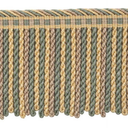 Special Order Brunschwig & Fils Frange Torse Fringe 5in - Royan Green Grey Yellow Viscose MSRP USD136/y