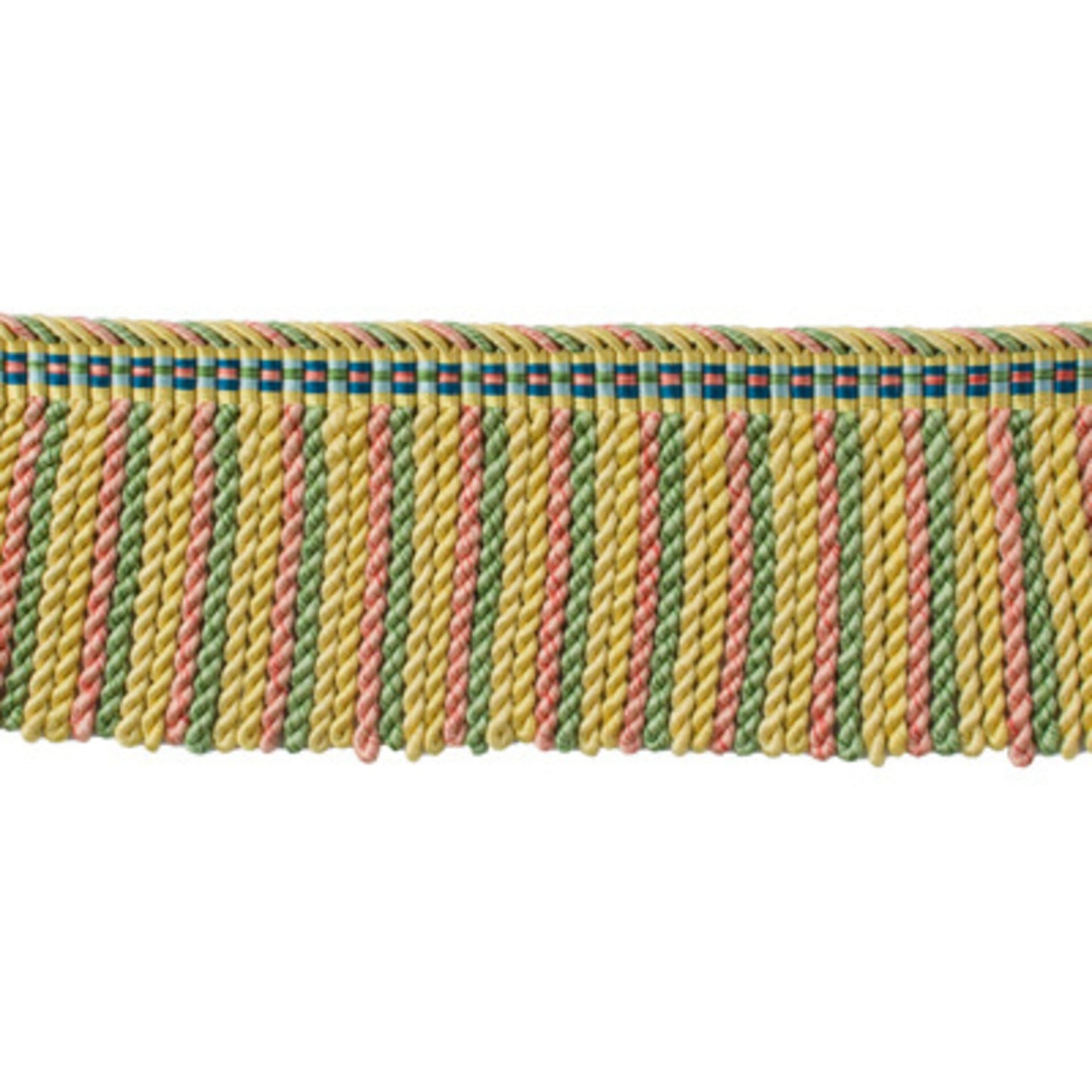 Special Order Brunschwig & Fils Reve De Papillon 2 3/4 In Long Fring - Marigold Gold Pink Green Silk Cotton MSRP USD254/y