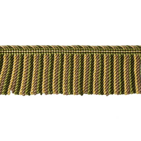 Special Order Brunschwig & Fils Reve De Papillon 2 3/4 In Long Fring - Olive Yellow/Bronze Silk Cotton MSRP USD254/y