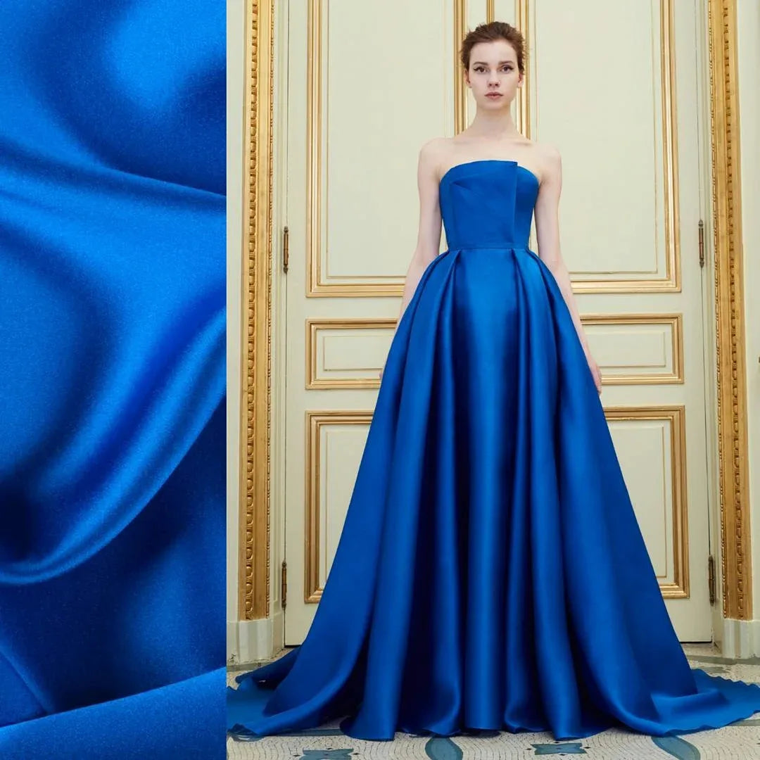 Ralph Lauren Silk Satin Prussia Blue MSRP USD 296/Y Bty