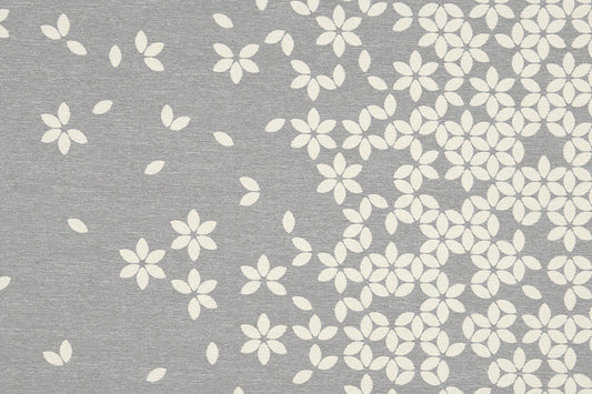 Special Order Scalamandre Sonnen Pause Shadow Dark Gray White Reversible Ivory Floral Geometric MSRP USD284/y