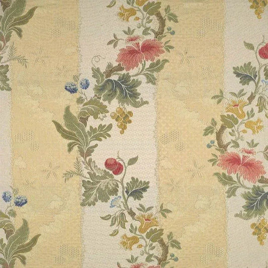 Scalamandre Colony Villa Lante Stripe Multi on Jasmine & Bisque Renaissance ClassicMSRP USD 578