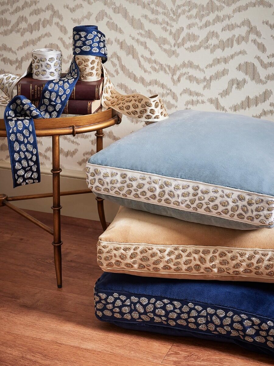 Pillow Case only Scalamandre Catwalk Velvet with beaded edge 20x20" Desert Almond Warm MSRP$1100+