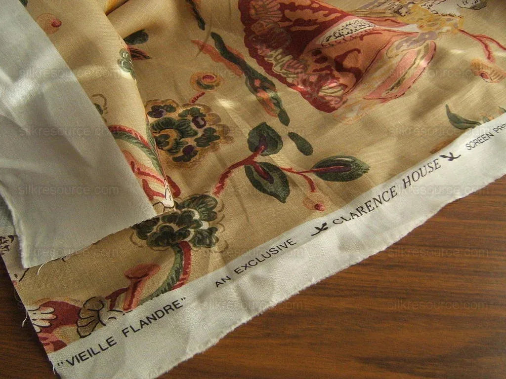 Clarence House "vieille Flandre" Print Linen