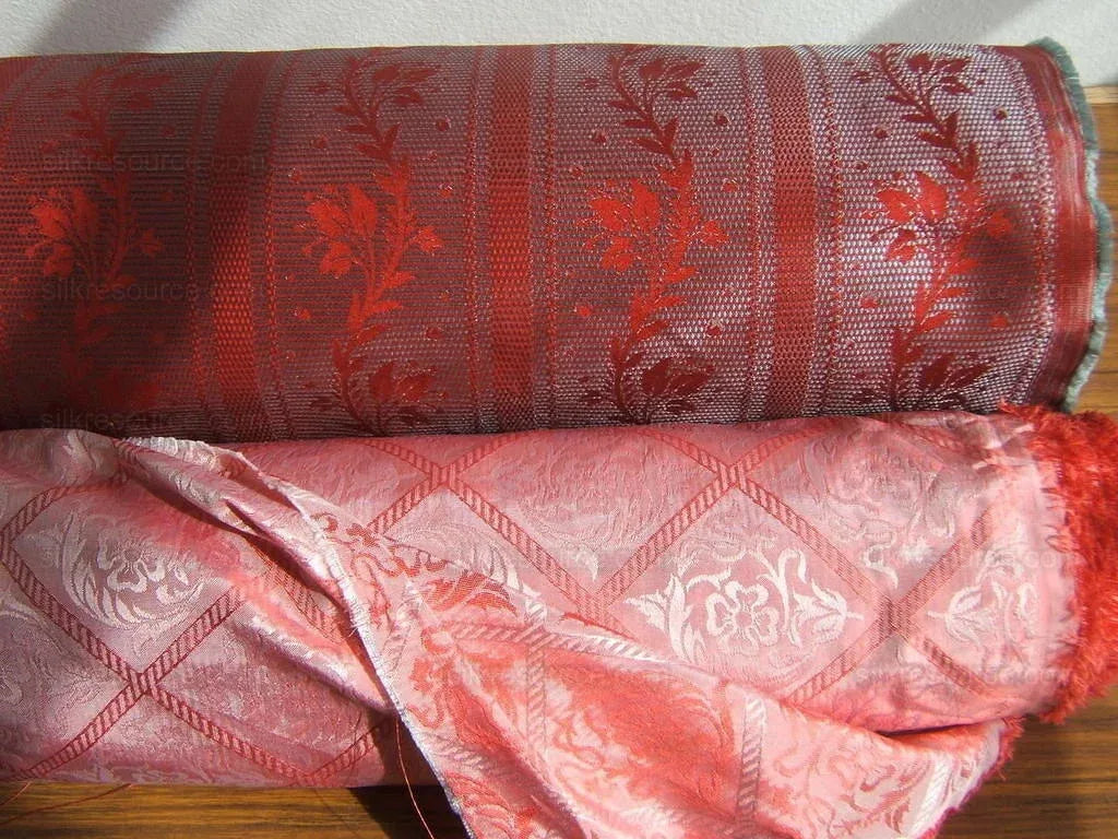 Baranzelli/scalamandre Lachenel 100% Silk Pink Lampas