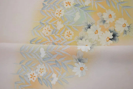 Un-used Silk Tsukesage Bolt Chrysanthemum Rose 11.5m x 37cm