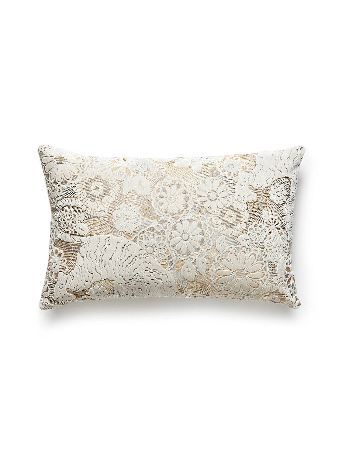 Scalamandre Siberian Tiger 14 X 22 - White Tawny Decorative Pillow