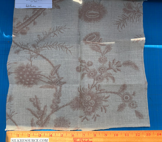 Lee Jofa Kravet Plumes Antique Pink Beige Botanical Floral Print 100% Linen - Special order - MSRP USD 556/y