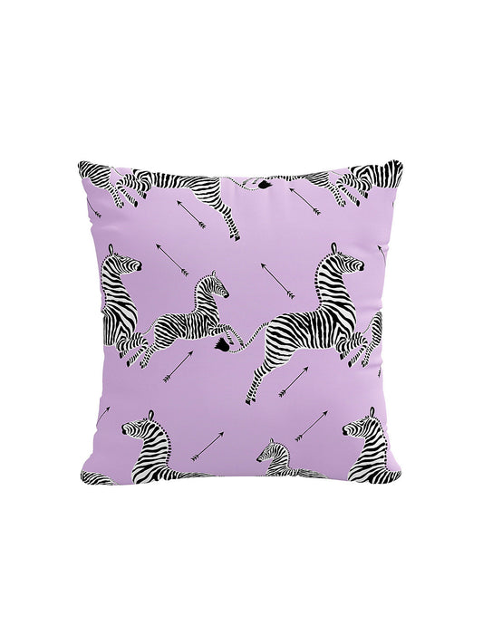Scalamandre Zebras 20 X 20 - Lilac Decorative Pillow