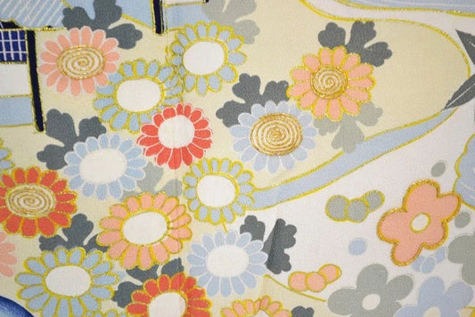 High Quality QUALITY Silk Kimono Wedding Homongi Classic Tea Room Landscape