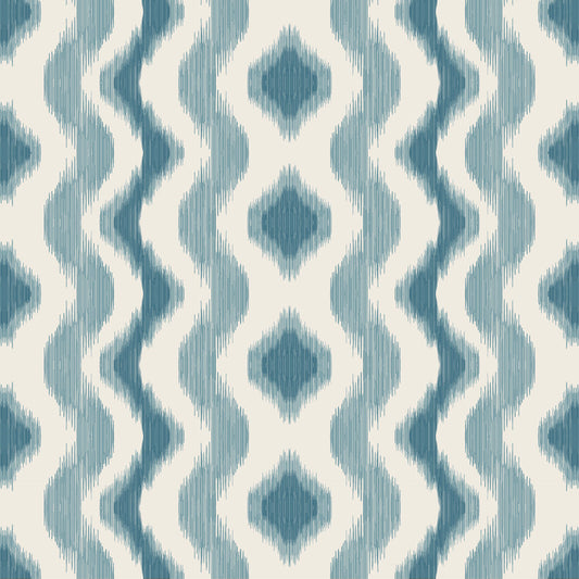 Special Order Kravet Gaston Y Daniela Cala Ferrera Azul Blue Linen White Ikat Southwestern Stripe MSRP USD284/y