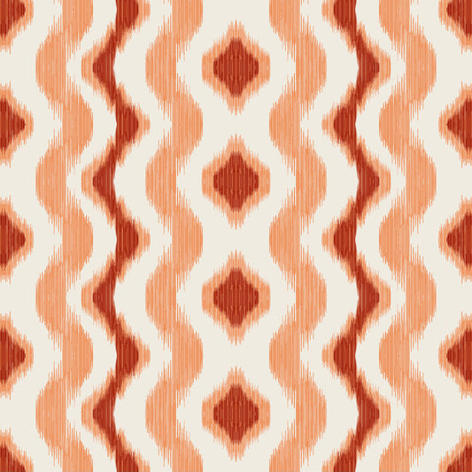 Special Order Kravet Gaston Y Daniela Cala Ferrera Teja Orange White Linen Ikat Southwestern Stripe MSRP USD284/y