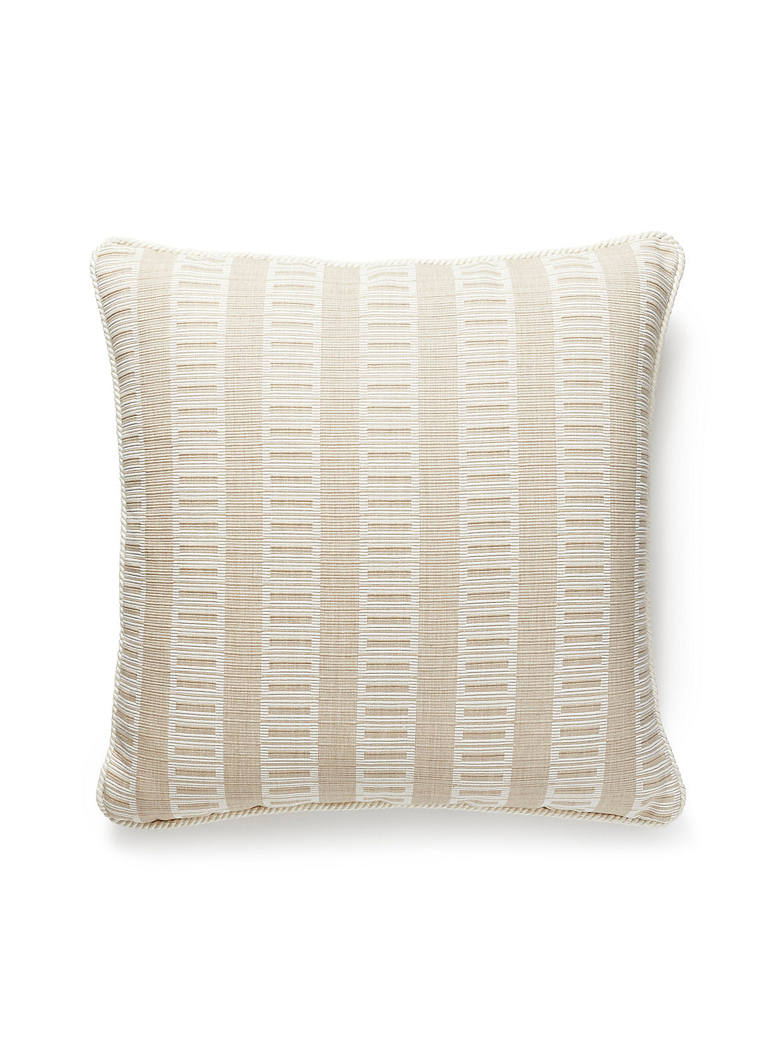 Grey Watkins Lark Stripe 22 X 22 - Sand Dollar Decorative Pillow