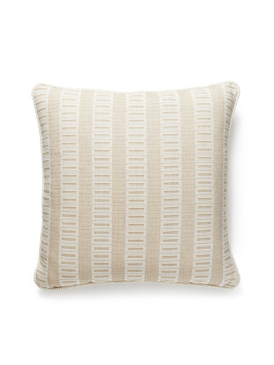 Grey Watkins Lark Stripe 22 X 22 - Sand Dollar Decorative Pillow