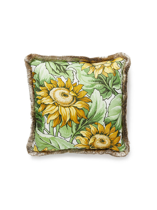 Grey Watkins Sunflower Print 18 X 18 - Harvest Decorative Pillow