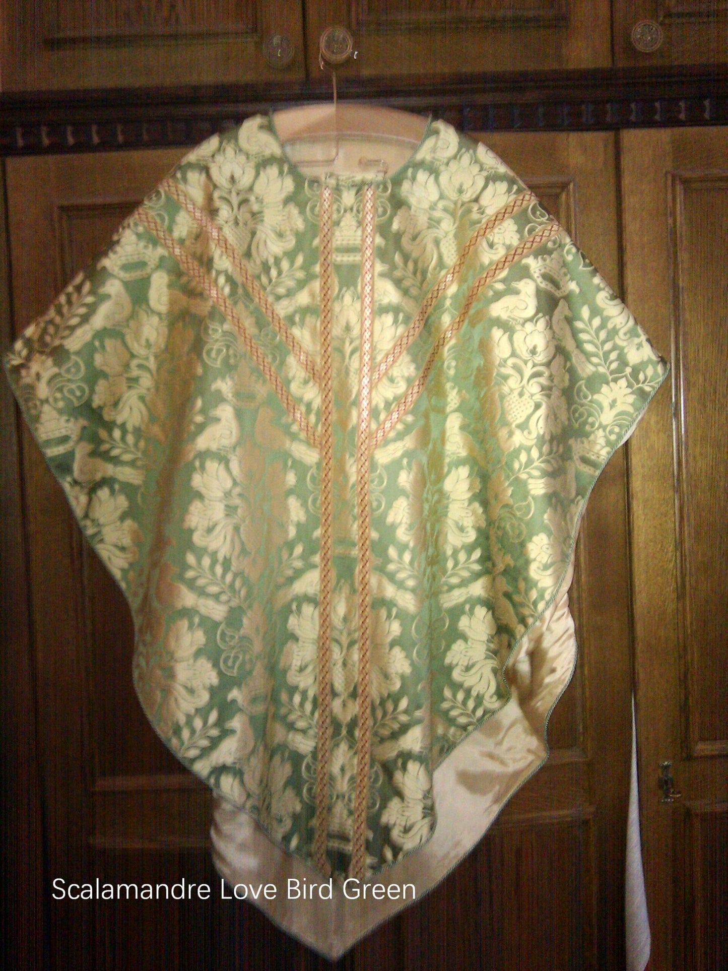 RESERVED. Scalamandre Old World Weavers Love Bird Light Gold Silk Damask MSRP USD 664/Y #1314