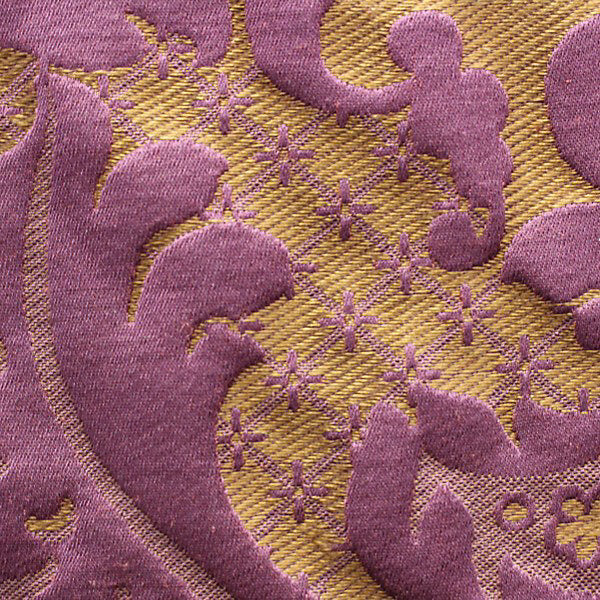 Scalamandre Louis Philippe Pourpre Purple Gold Damask Linen Silk MSRP USD1764/y