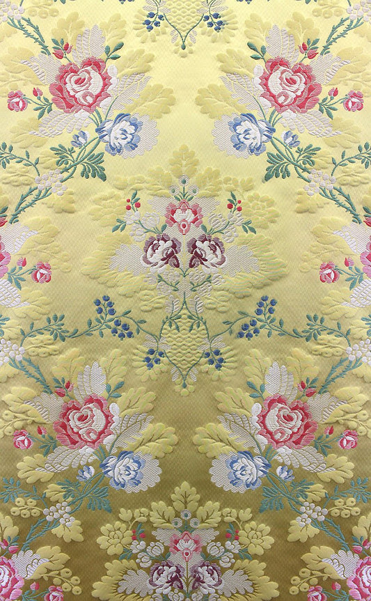 Special Order Scalamandre Tassinari & Chatel St Cloud Jaune Yellow Floral Historic Silk MSRP USD3232/y