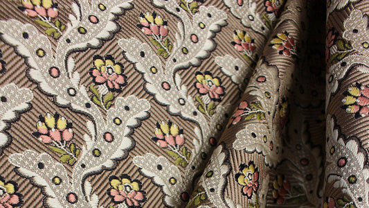 Special Order Scalamandre Tassinari & Chatel Royal Danceny Bois de Rose Brown Floral Historic Silk MSRP USD2960/y