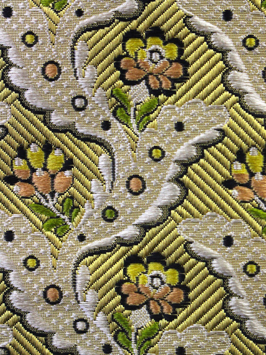 Special Order Scalamandre Tassinari & Chatel Royal Danceny Or Yellow Floral Historic Silk MSRP USD2960/y