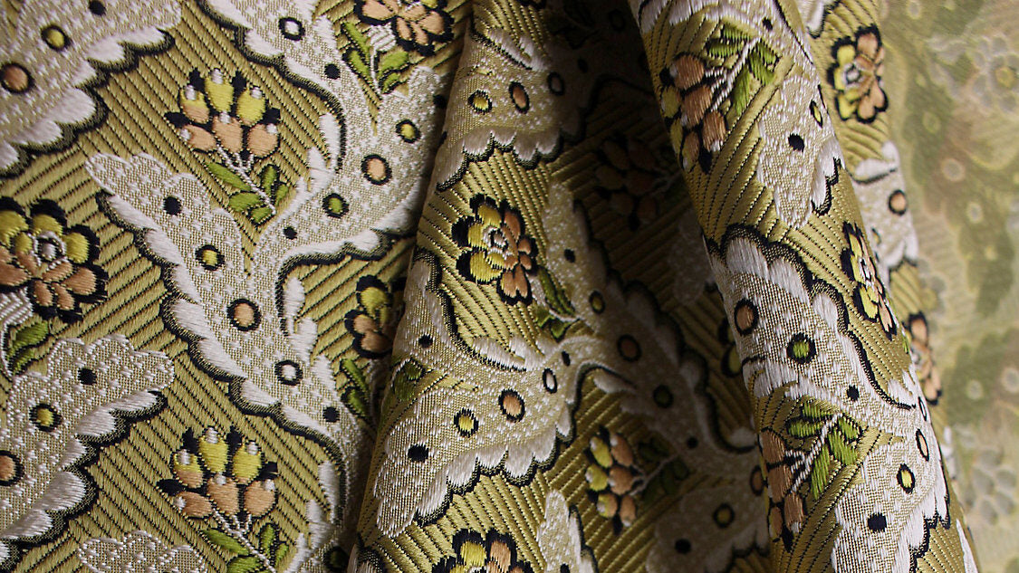 Special Order Scalamandre Tassinari & Chatel Royal Danceny Or Yellow Floral Historic Silk MSRP USD2960/y