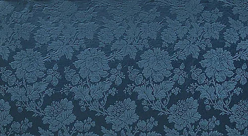 Scalamandre Delacroix Marine Blue Viscose Damask Historic MSRP USD 596/y