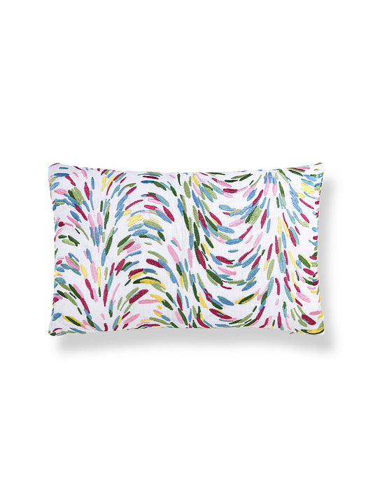 Scalamandre Fountain Embroidery 14 X 22 - Printemps Decorative Pillow