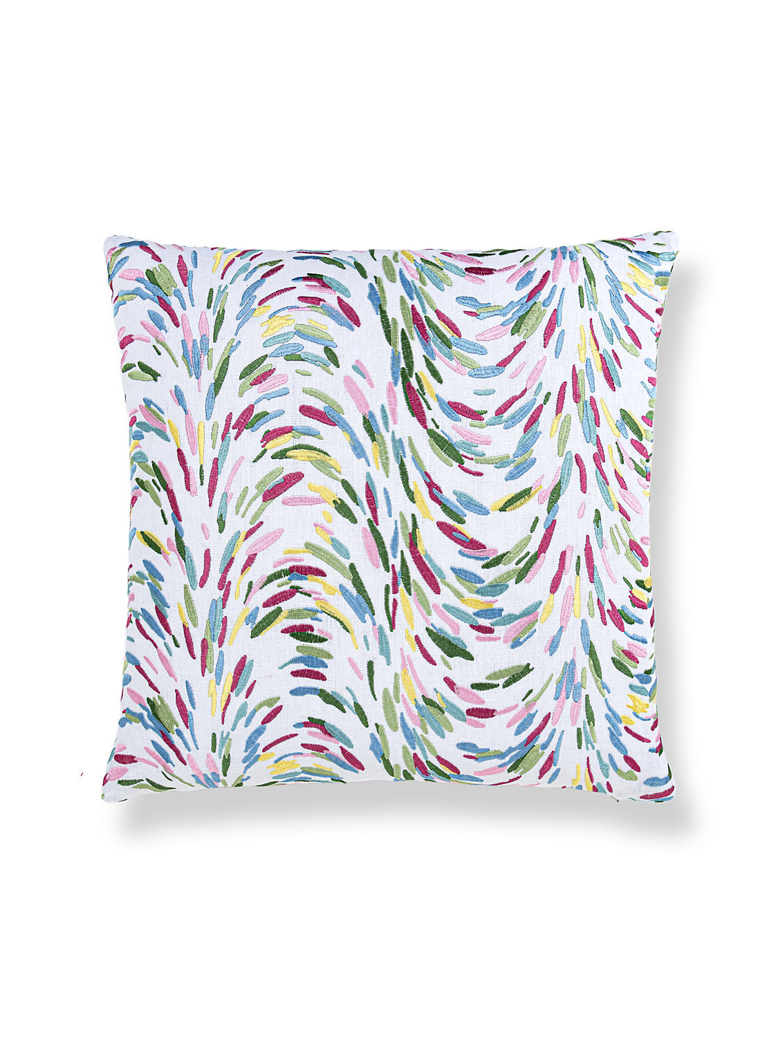 Scalamandre Fountain Embroidery 22 X 22 - Printemps Decorative Pillow