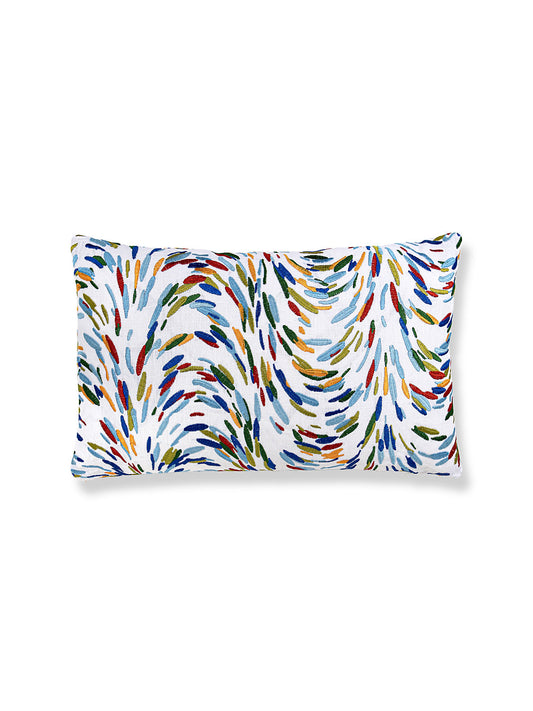 Scalamandre Fountain Embroidery 14 X 22 - Tropicalblue Decorative Pillow