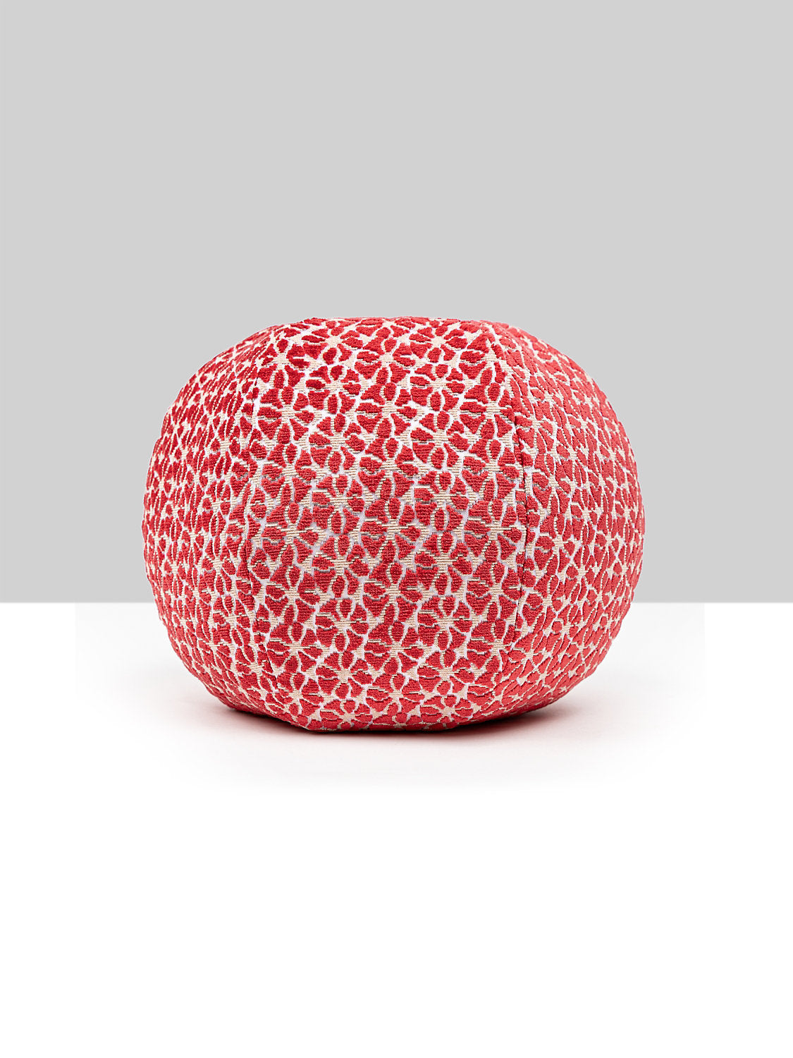 Scalamandre Petal Velvet 12 DIA - Red Decorative Pillow