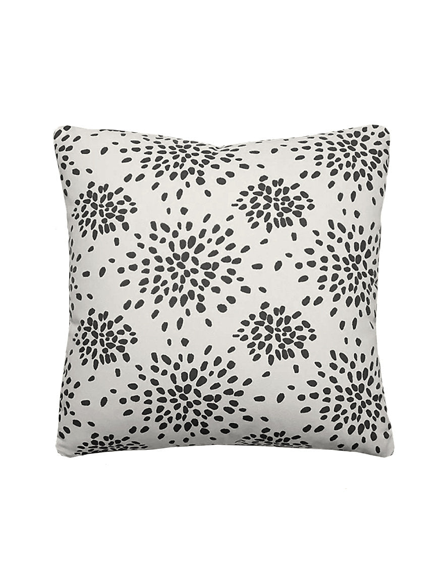 Hinson Fireworks 22 X 22 - Black on Off-White Decorative Pillow