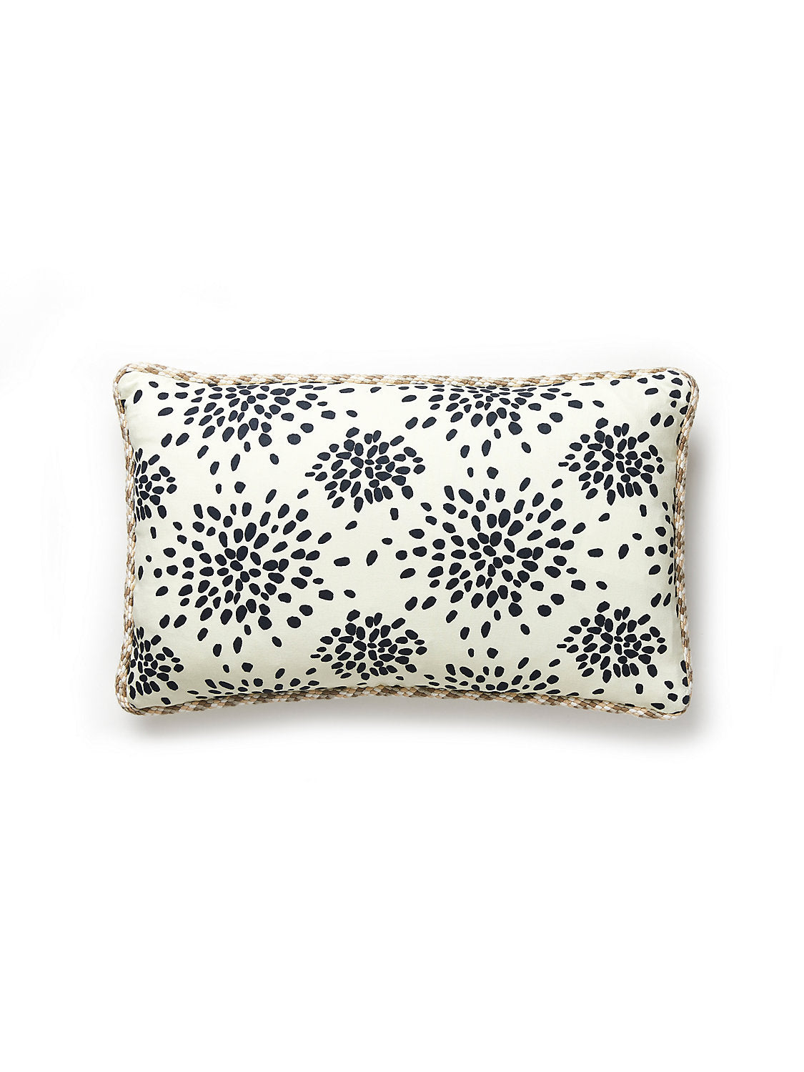 Hinson Fireworks 14 X 22 - Black on Off-White Decorative Pillow