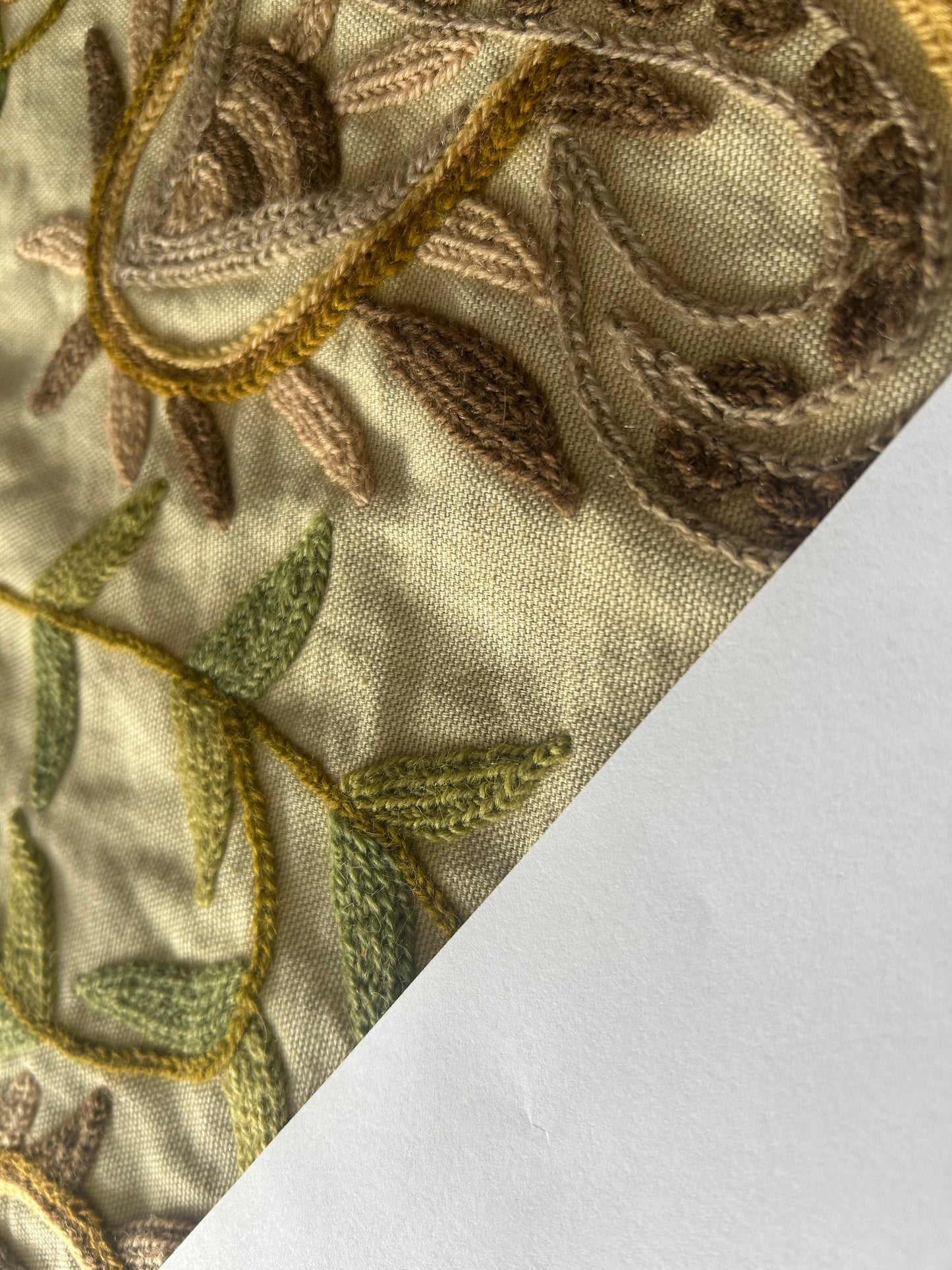 Scalamandre Magnificent Durjaya Crewel Paisley Green Bty MSRP 468/Y