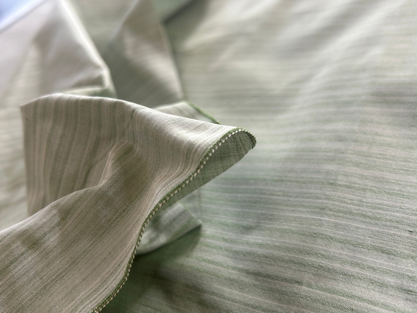 By yard Silver Creek Strie 100% Silk Taffeta Italian Silk Sage Green MSRP USD 308/Y